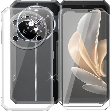 Coque de téléphone - NO BRAND - Fossibot F109 5G - Silicone TPU - 2 Verres Trempés - Transparent