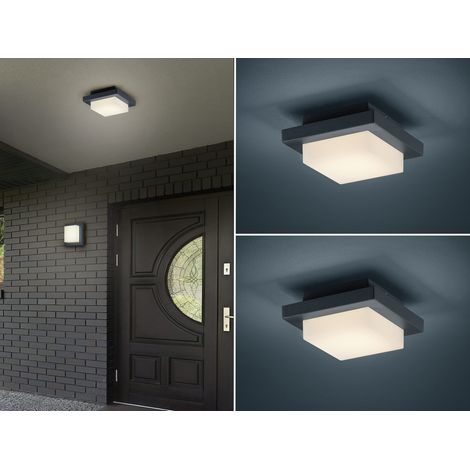 LED Außenwandlampe / Deckenleuchte im 2er Set Anthrazit - Außenbeleuchtung Haus (1/5)