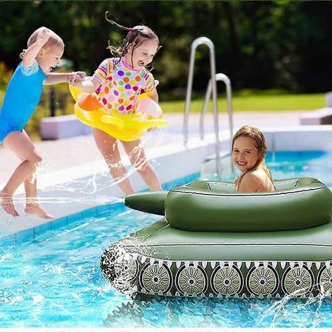 Swimming tank circle water battle toy tank pool inflatable party car swimming 110cm wiuos