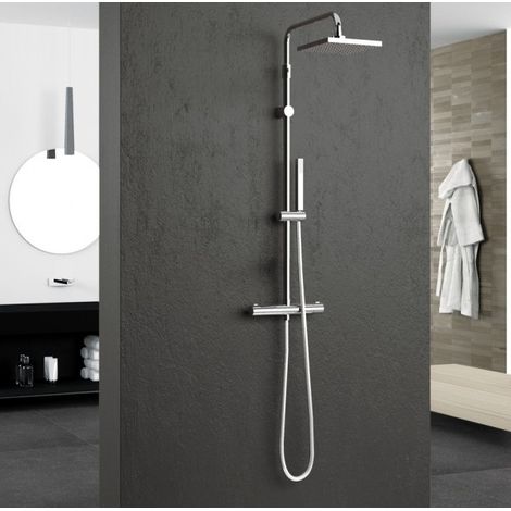 Colonne de douche thermostatique NOVELLINI EASY2 125 cm en chrome (1/4)