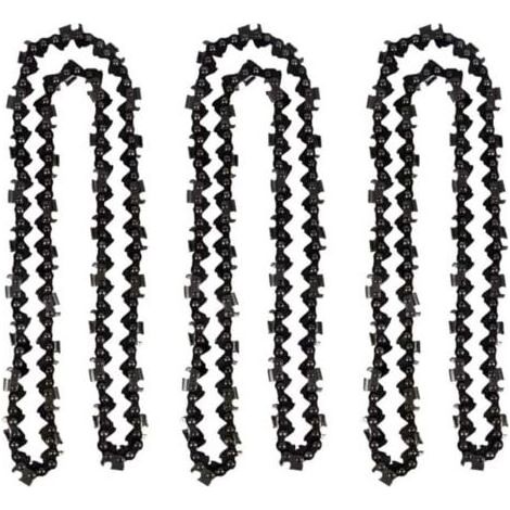 Lot de 3 Chaîne de tronçonneuse de 50 cm 0.325" 1,5 mm 76 maillons d\'entraînement - compatible avec Timberpro 62CC, Hyundai et (1/4)