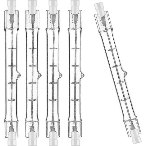 Lot de 5 ampoules halogènes R7S 78 mm 80 W 230 V, tige halogène R7S 78 mm, tige halogène R7S à intensité variable (1/5)