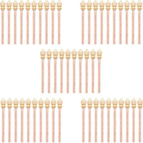 50 Vanne 1/4 Pouce Sae x 1/4 Pouce de Diamètre Extérieur x Tige de 4 Pouces Noyau Ac RéFrigération (1/2)