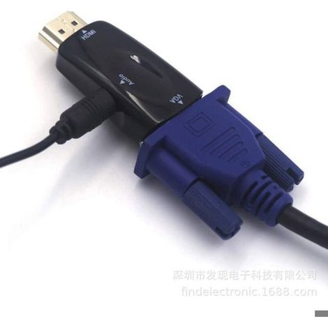 Adaptateur HDMI vers VGA - Résolution 1080p Sans alimentation externe - Présentation et home cinéma (1/5)