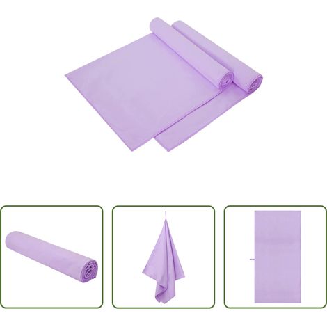vidaXL Fitnessstudio - Sporthandtücher 2 pcs Lila 140 x 70 cm Polyester und Polyamid (1/5)