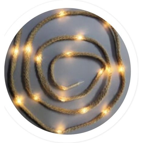 Guirlande lumineuse LED à piles de 1,9 m, lumière décorative, flexible, pour l'intérieur et l'extérieur, idéale pour les fêtes et les ambiances.