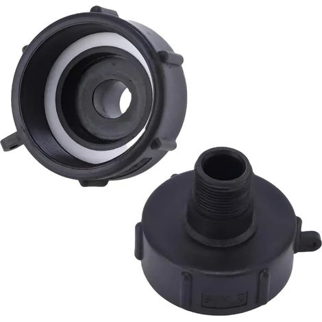 Adaptateur pour conteneur IBC en 2 parties corde fine 60 mm sortie NPT 34 (1/4)