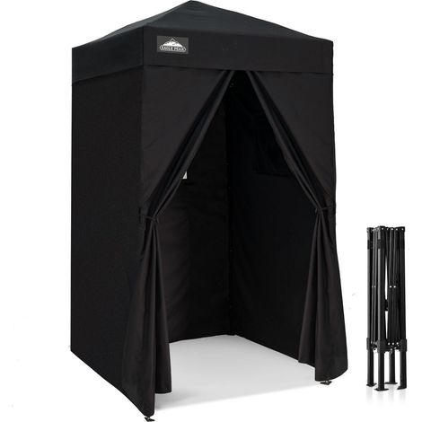 Canopy Pop-up, Abri Solaire, Cabine d'essayage, Cabane de confidentialité Portable pour Piscine, séances Photo Tendance ou Camping, Noir (1/5)