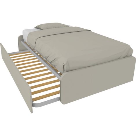 Letto 1 piazza e mezza con letto estraibile - Ecru cappuccino (1/5)