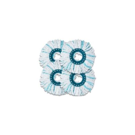 Set di 4 panni di ricambio Clean Twist Disc per mocio, compatibili con i sistemi di pulizia Leifheit, panni in microfibra per mocio compatibili con i sistemi di pulizia Leifheit Clean Twist Disc, per 