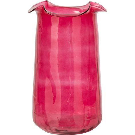 Vase Design en Verre "Halvor" 45cm Fuchsia (1/2)