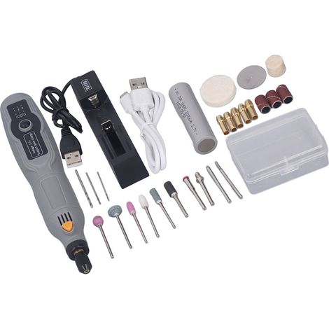 Elektrisches Gravierstift-Set, kabellos, USB-aufladbar, Mini-Gravierwerkzeug mit Rotationsfunktion für Schmuck, 3 einstellbare Stufen (1/5)