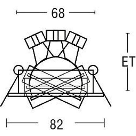 BRUMBERG 38363153 EBS PLAFONNIER LED NICKEL MAT 230 V 6 W 3000 K