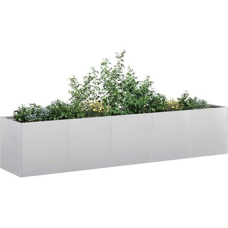 Pflanzkübel 200x40x40 cm Verzinkter Stahl