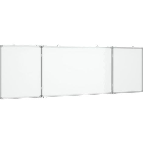 Tableau magnétique panneau écriture école maison bureau pliable 160 x 50 x 1,7 cm aluminium (1/5)