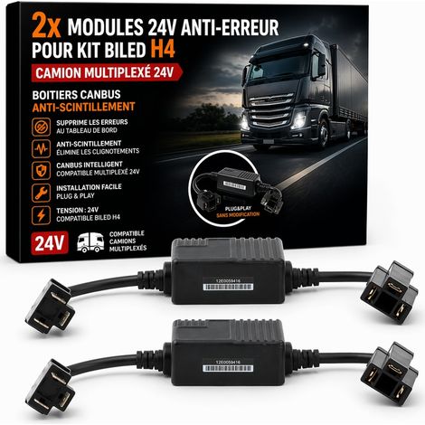 2x Modules 24V anti-erreur pour kit BiLED H4 - Camion Multiplexé 24V (1/5)