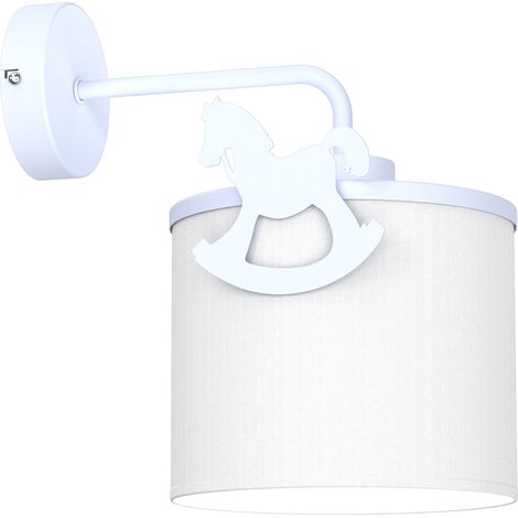 Applique murale Sweet cheval bleu/blanc E27 15W Luminex