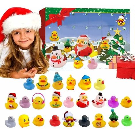 Canard En Caoutchouc - Calendrier De L Avent De Bain 24 Pièces - Pour Enfants - Jouet De Bain Thème Noël - 2023