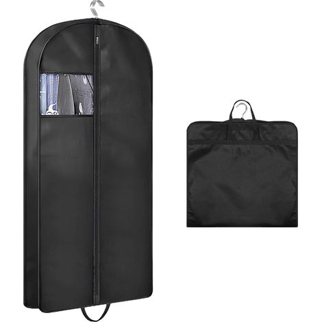 Housse Vetements a Suspendre,60  153-10cm Noir Housse de Rangement Vetement Housse Vetement Voyage Housses de Vêtements Housse Chemise avec Fermeture Éclair,pour Chemise Manteaux(L) (1/5)