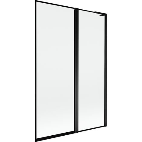 Mexen Mist L Duschwand 2-flügelig rechts 120 x 150 cm, schwarzer Rahmen, schwarz - 8A9L-120-011-70-70-P