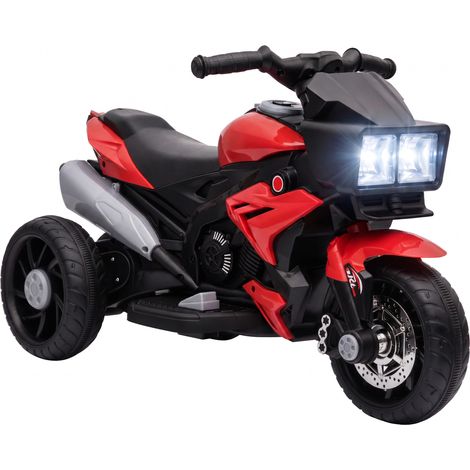 AIYAPLAY Kids Electric Motorcycle Ride-On Toy w/ High-Traction Wheels, Red (1/5)