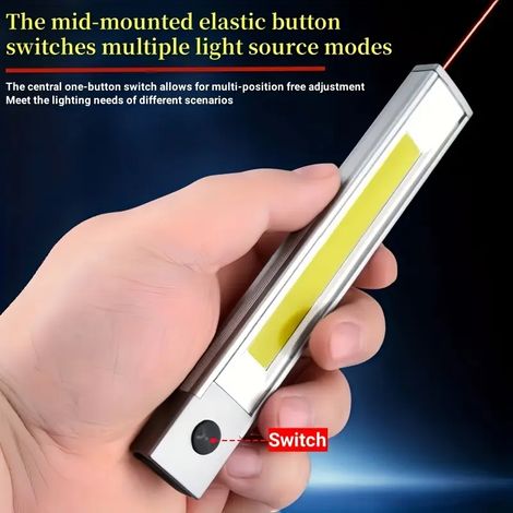 Hochleistungs-Multifunktions-Taschenlampe, Stiftform, elektrische Seitenleuchte, magnetische Arbeitsleuchte, Präsentationspointer, Laserpointer