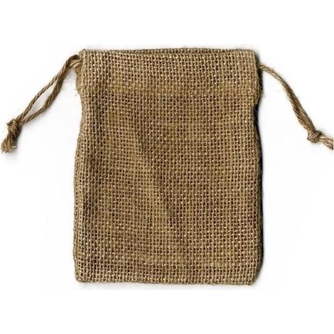 4 Sachets de toile de jute 9 x 11,5 cm