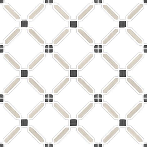 Carrelage effet Carreau ciment Floreva Beige 12,3x12,3x0,87 cm Tanerio - Sol et mur intérieur (vendu par carton de 0,51 m²) - RO'MA CARRELAGE