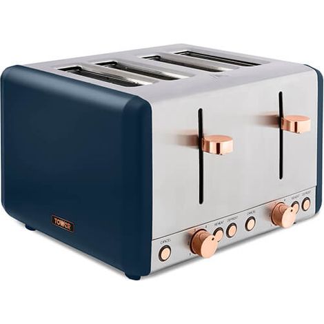 Tower Cavaletto Toaster 4 Slice Midnight Blue (1/5)