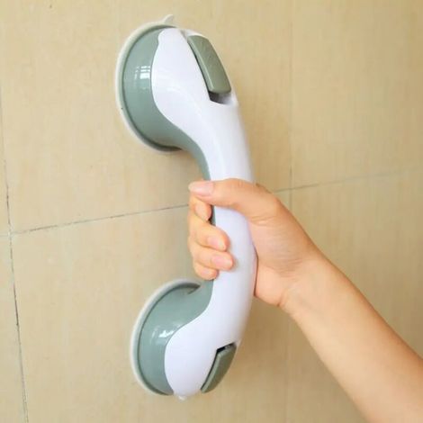 One-piece bathroom grab bar with powerful suction cup, extra non-slip support handle for the elderly, secure shower handle - AquaForge (1/5)