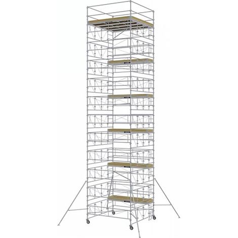 Tour roulante acier plateau 3.00x3.00m - Hauteur de travail max. 16.40m - 8590140