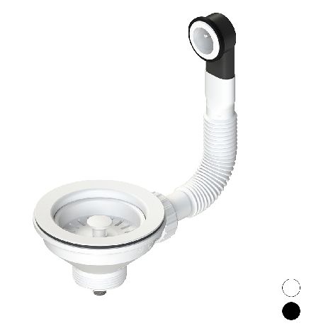 PILETTA 114 MM PER LAVELLO CON FORO 90 MM COLOR- Bianco- DH- pezzi 1
