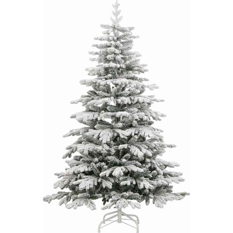 Albero Natale  Albero natalizio  Albero festivo Artificiale Incernierato con Neve Fioccata 210 cm (1/5)