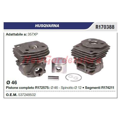 Pistón cilindro motosierra HUSQVARNA 357XP 537248502