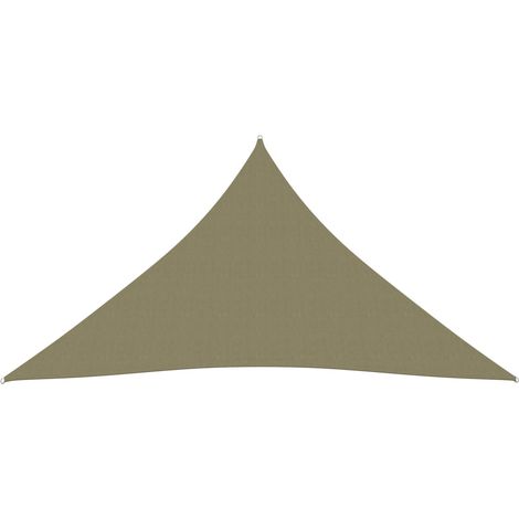 Sombrilla triangular de tela Oxford 4 x 5 x 5 m beige 020009887
