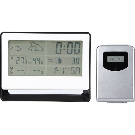 Station météo multifonction avec récepteur RF, thermomètre numérique LCD, hygromètre, affichage de la température et de l'humidité (1/5)