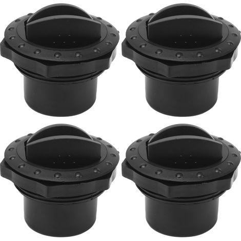 4PCS Déflecteur de Sortie d'Air Climatisation 60mm Trou Universel Style Bouton Noir pour Camping-cars Bus Yachts (1/5)