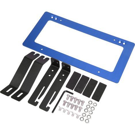 Kit de support de plaque d'immatriculation en alliage d'aluminium de remplacement pour Tesla Model 3 2017-2022 (bleu) (1/5)