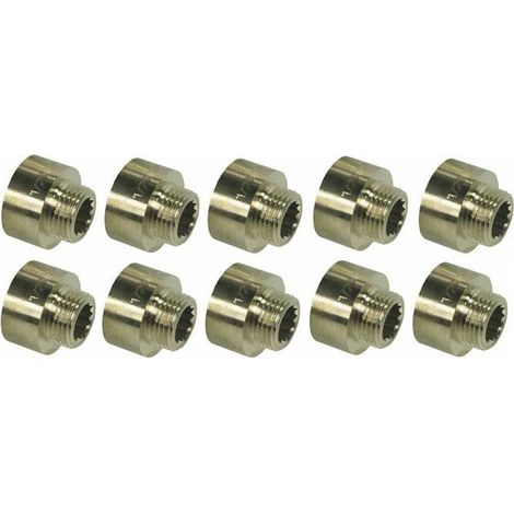 RÉDUCTEUR DE MANCHON-MAMELON EN LAITON 1/2X3/8 GW/MZ (1/2)