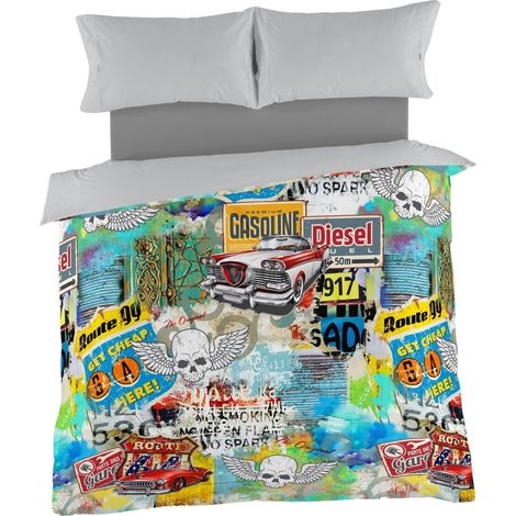 Housse de Couette Multicolore 200 x 200 cm Impression numérique