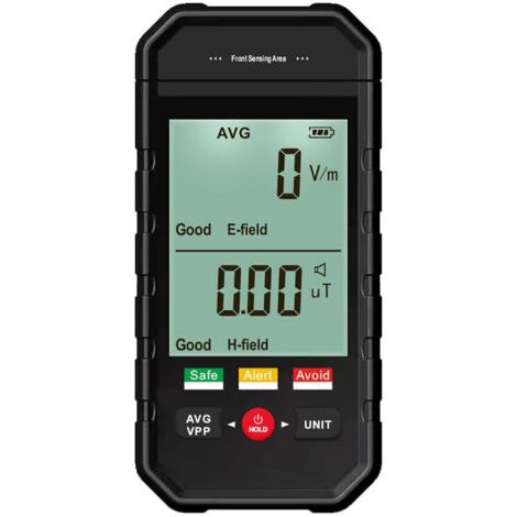 RHG Compteur GeigerDétecteur de rayonnement électromagnétique avec alarme sonore et lumineuseAffichage LCD rétroéclairéPlage de mesure 5Hz-3500MHz (1/5)
