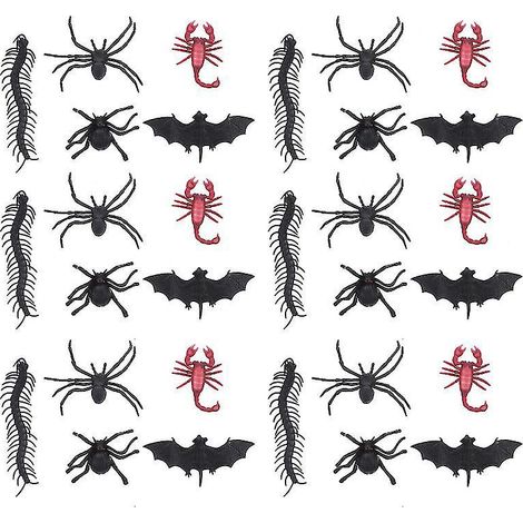 50 insectes factices pour décorations d'Halloween