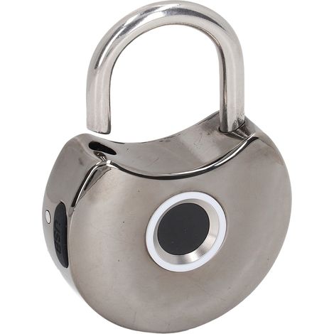 Cadenas à empreinte digitale intelligent avec clé USB, noir, étanche et anti-poussière, serrure biométrique pour extérieur, pack de sécurité sans clé (1/5)