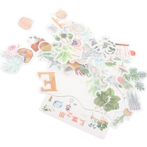 Lot de 40 étiquettes autocollantes DIY pour journal, carnet de décoration, album scrapbooking, accessoires de loisirs créatifs (B09111) (1/5)