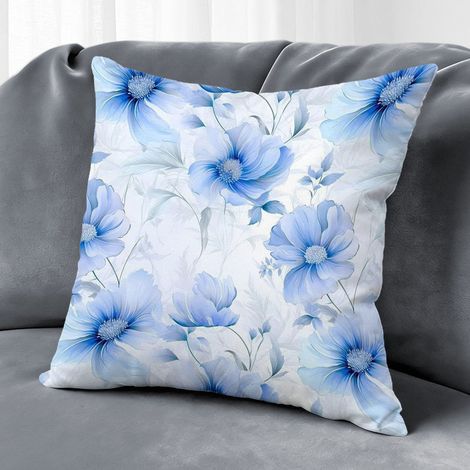 Housse de coussin extérieur fleurs, décoration canapé intérieur,45×45cm (1/5)