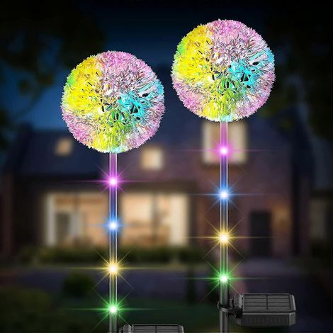 Lot de 2 lampes solaires de jardin à 36 LED