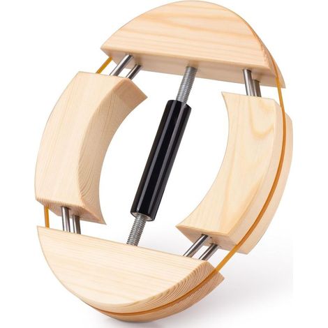 Tendi-cappello a 4 vie, tendi-cappello in legno per cappelli montati, lunghezza estesa da 7,1" a 9", larghezza da 5,7" a 7,1", manico morbido nero, per tutti i tipi di cappelli (1/5)