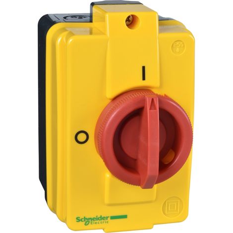 Interrupteur d'urgence TeSys 16A 3P 690V CA avec commande rotative et 50 000 cycles (1/2)