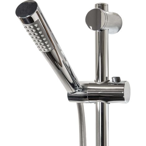 tecuro Brauseset ew-030 - mit Stabhandbrause 1 strahlig, Brauseschlauch 160 cm, Wandstange 70 cm (1/5)