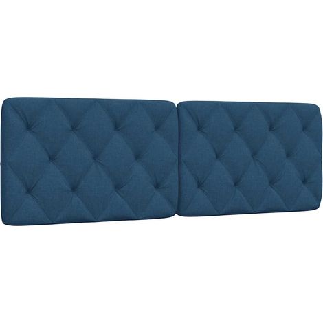 vidaXL Coussin de tête de lit bleu 160 cm tissu (1/5)
